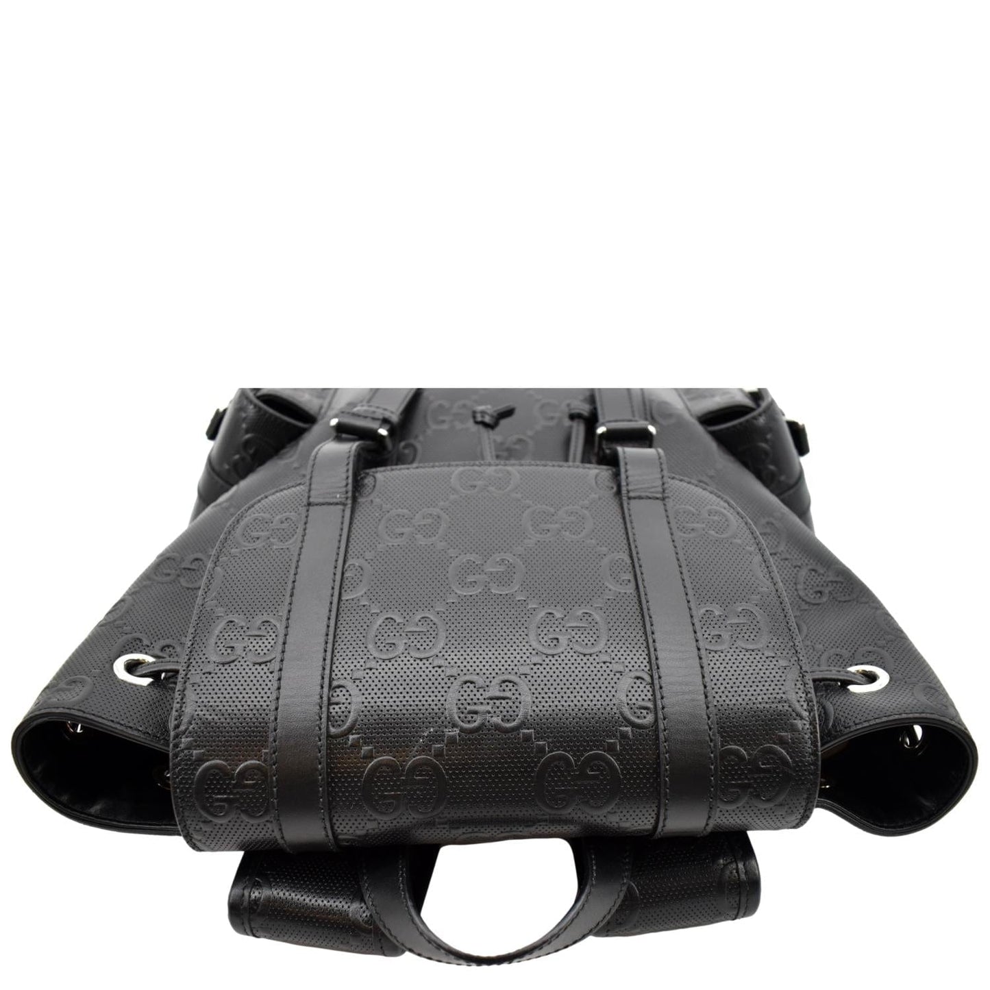 GUCCI GG Embossed Leather Backpack ‎Black 625770