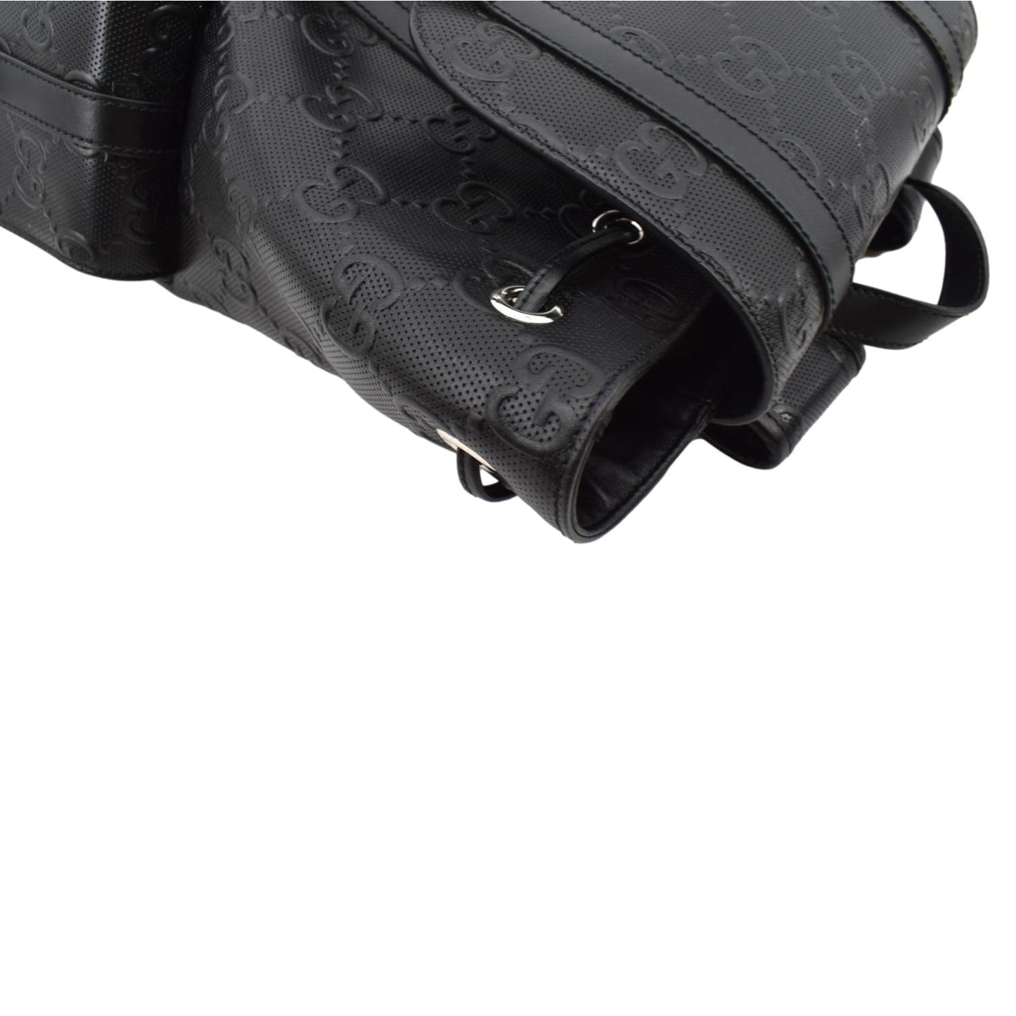 GUCCI GG Embossed Leather Backpack ‎Black 625770