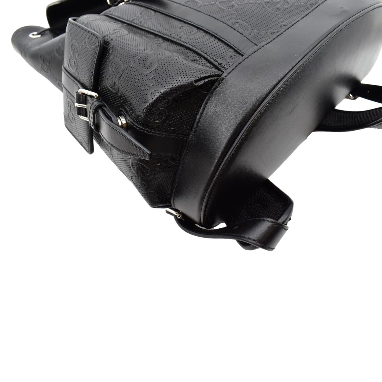 GUCCI GG Embossed Leather Backpack ‎Black 625770