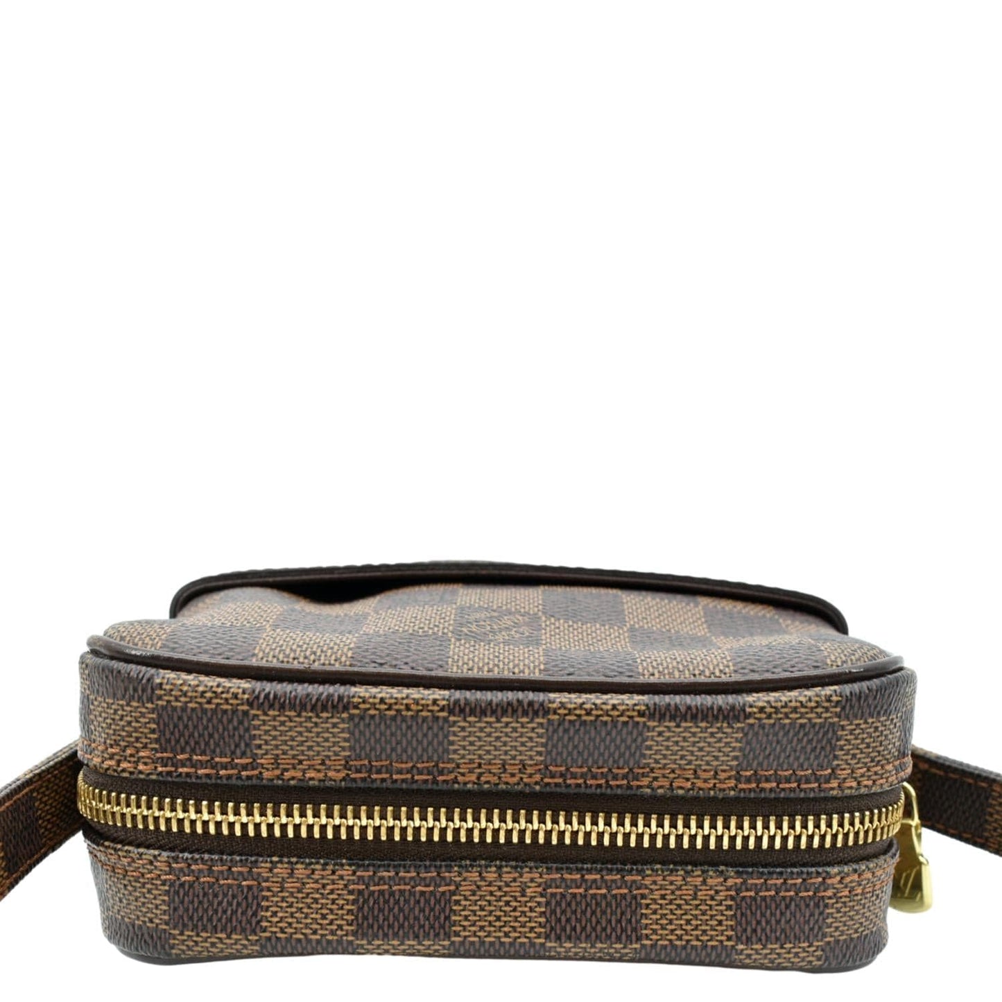 LOUIS VUITTON Danube PM Slim Damier Ebene Crossbody Bag Brown