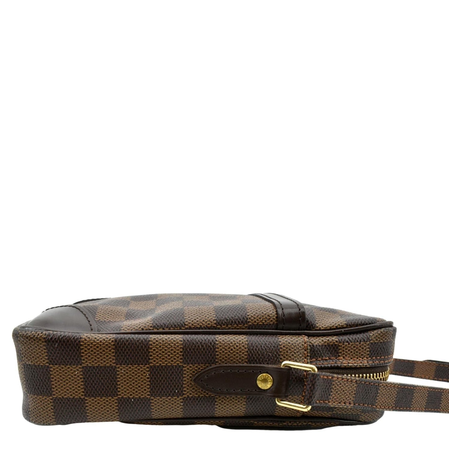 LOUIS VUITTON Danube PM Slim Damier Ebene Crossbody Bag Brown