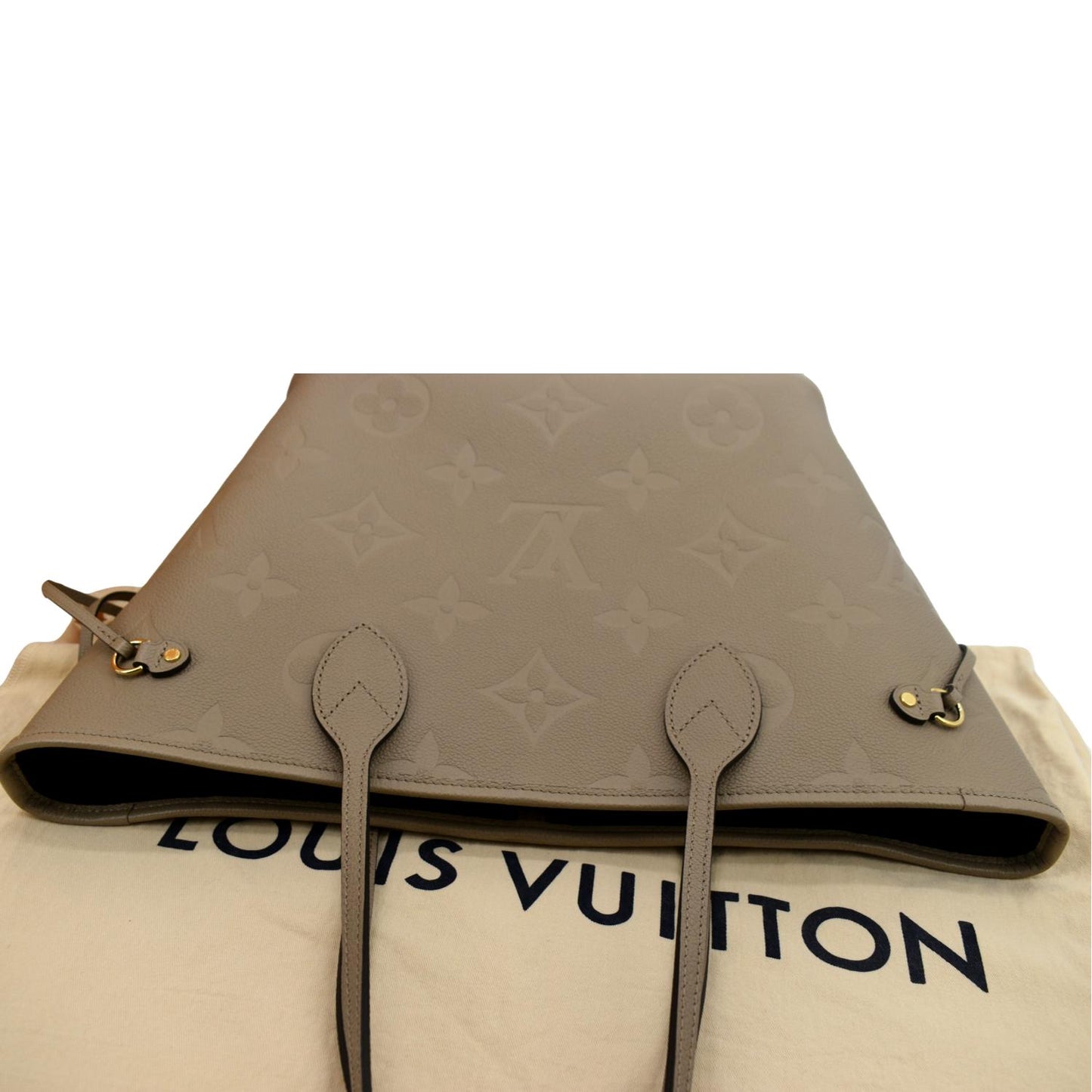 LOUIS VUITTON Neverfull MM Monogram Leather Tote Bag Tourterelle - New Year Deals