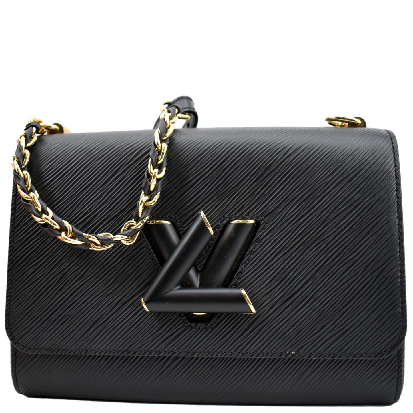 LOUIS VUITTON Twist Epi Leather Crossbody Bag Black