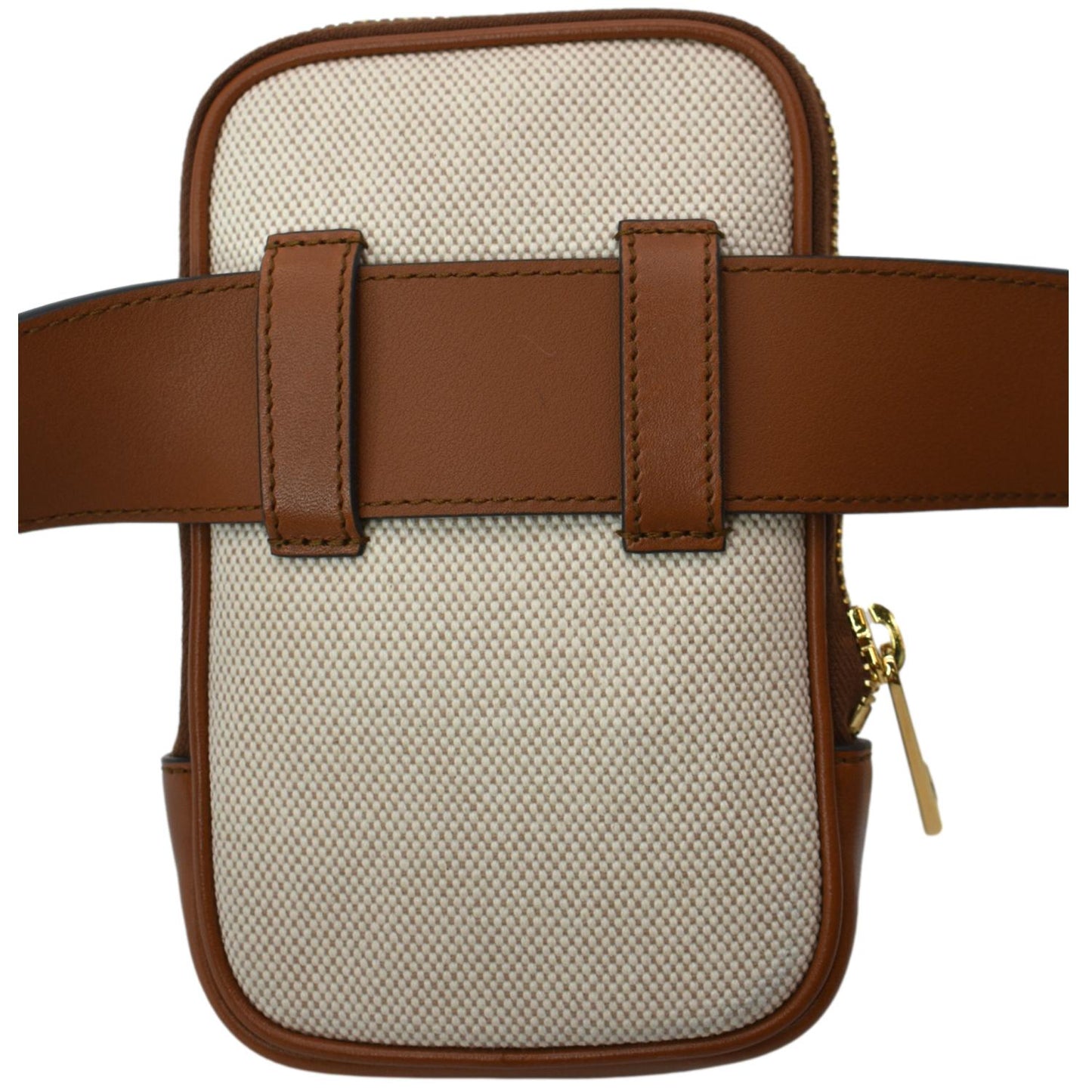 GUCCI Phone Case Vintage Canvas Belt Bag Dark Brown 581519