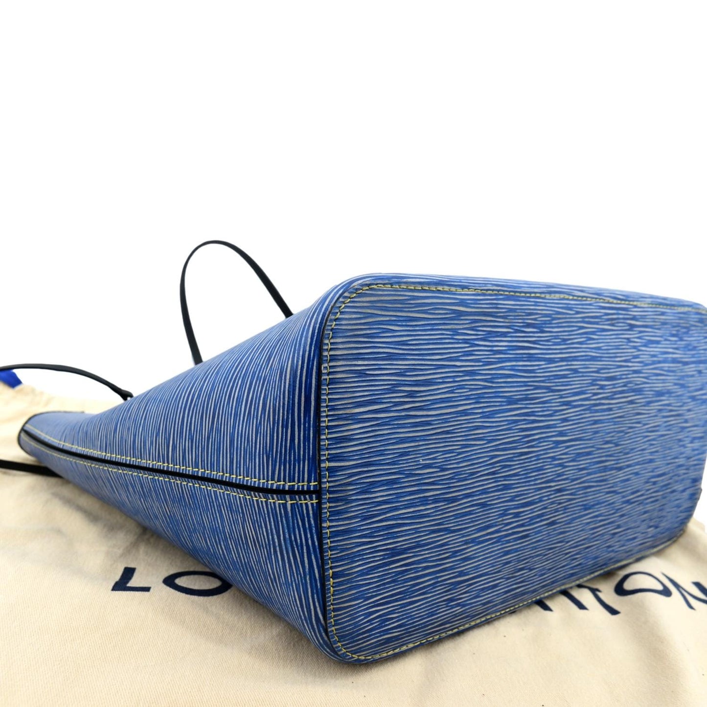 LOUIS VUITTON Neverfull MM Epi Leather Tote Shoulder Bag Blue