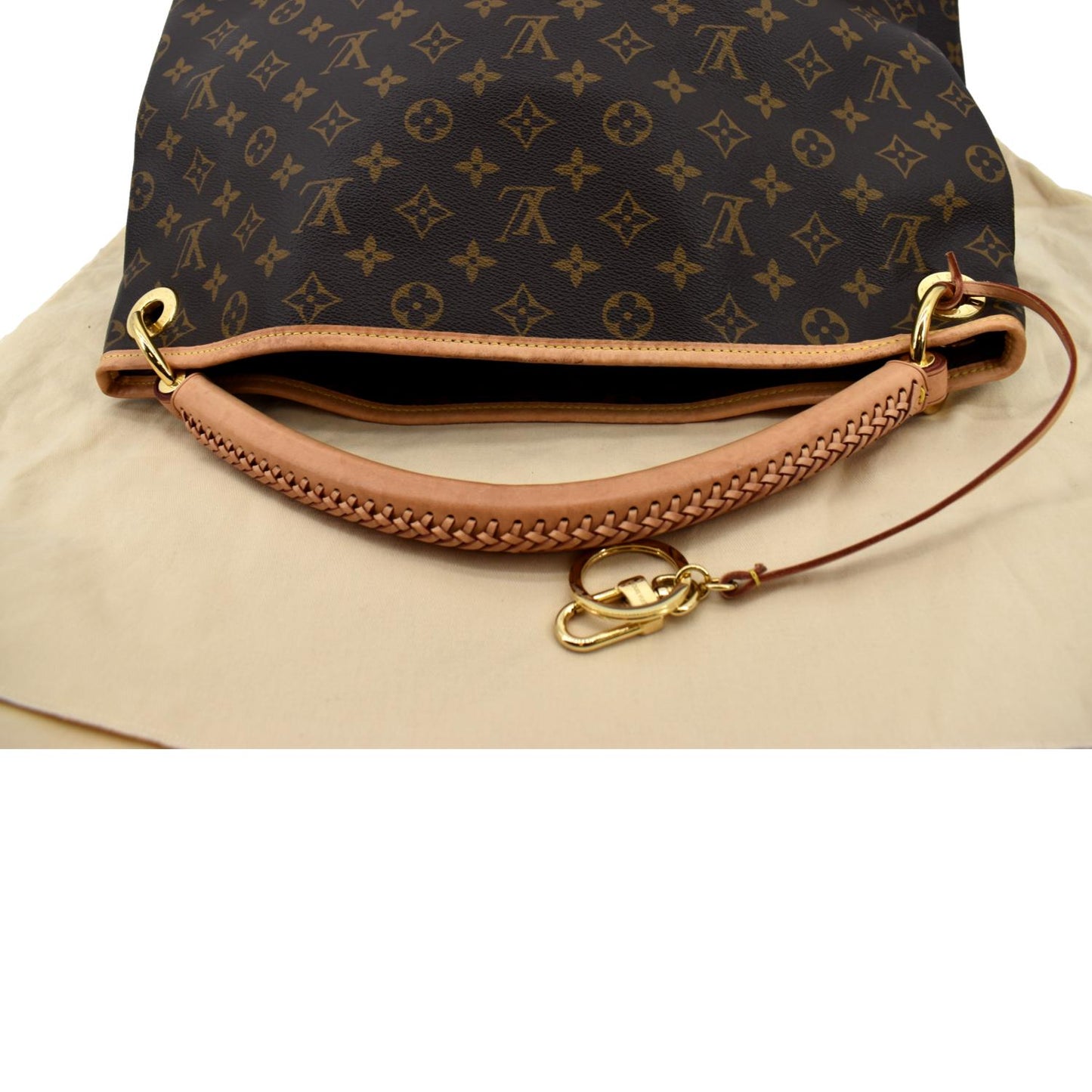 LOUIS VUITTON Artsy MM Monogram Canvas Hobo Bag Brown