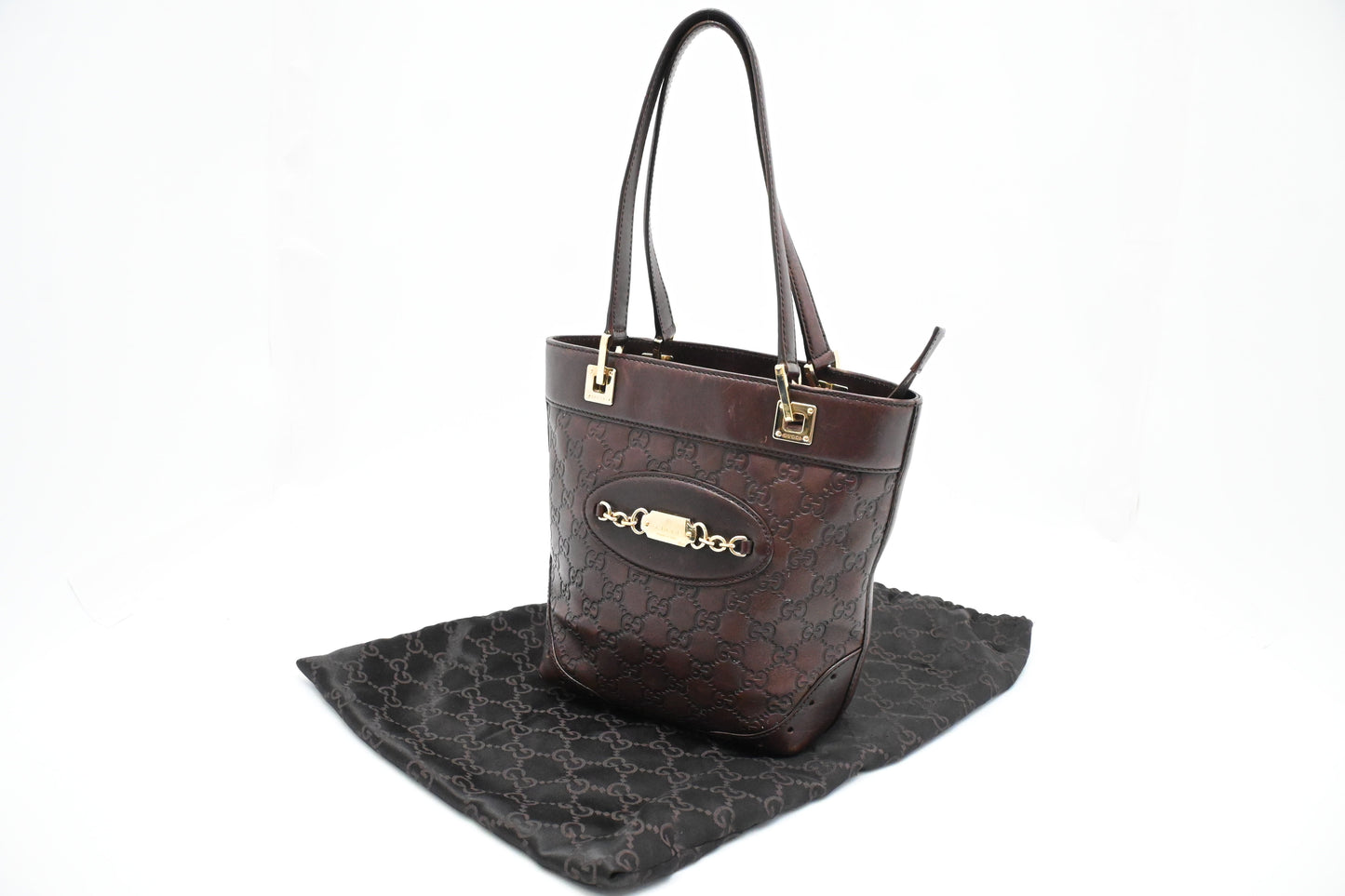 Gucci Shoulder Bag in Plum Guccissima Leather