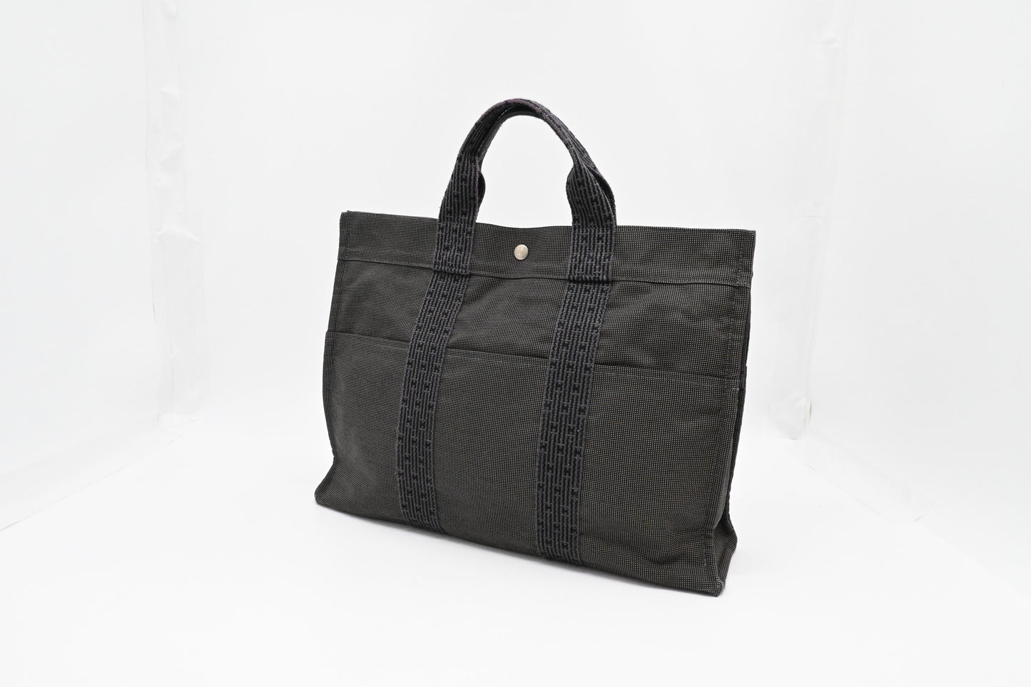 Hermes Herline Fourre-Tout GM in Grey Canvas