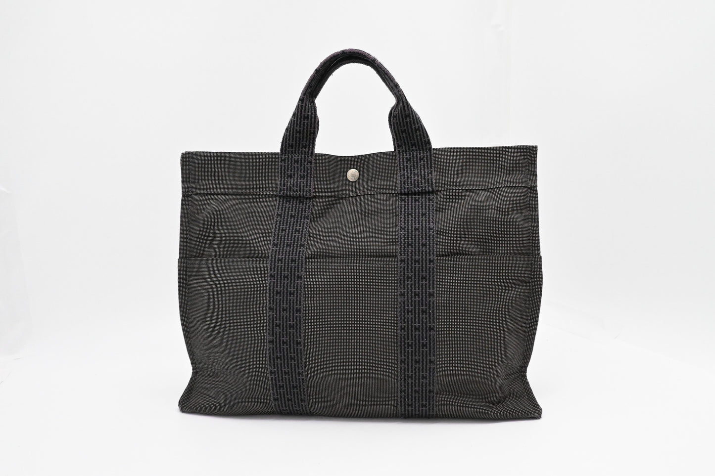 Hermes Herline Fourre-Tout GM in Grey Canvas