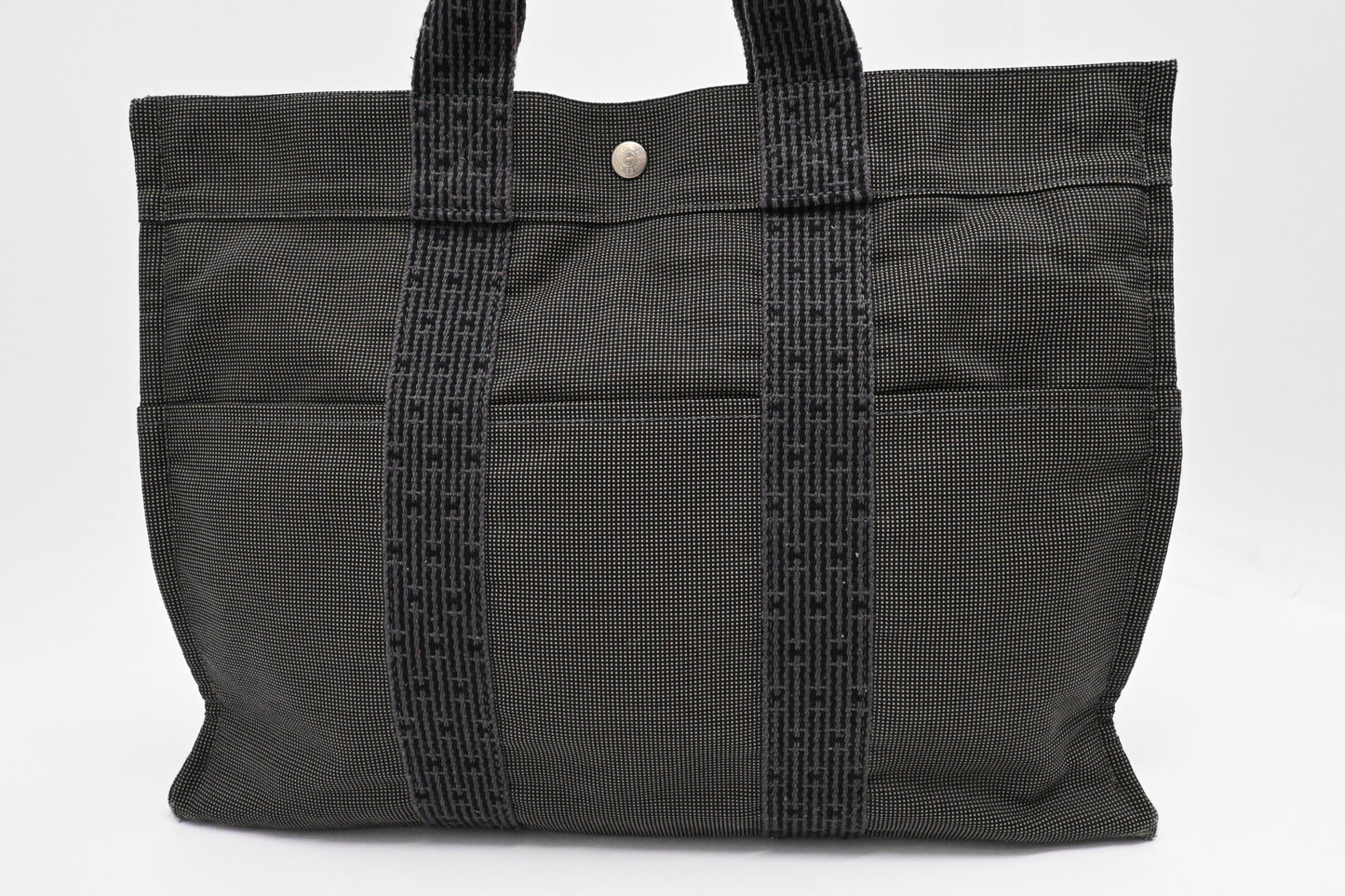 Hermes Herline Fourre-Tout GM in Grey Canvas