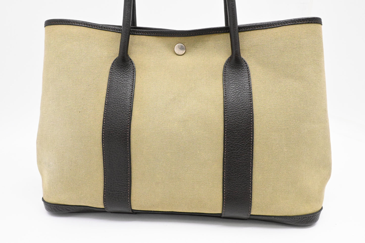 Hermes Garden Party 36 in Green Canvas