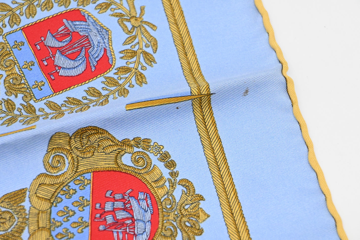 Hermes "Armes De Paris" Gavroche in Blue Silk