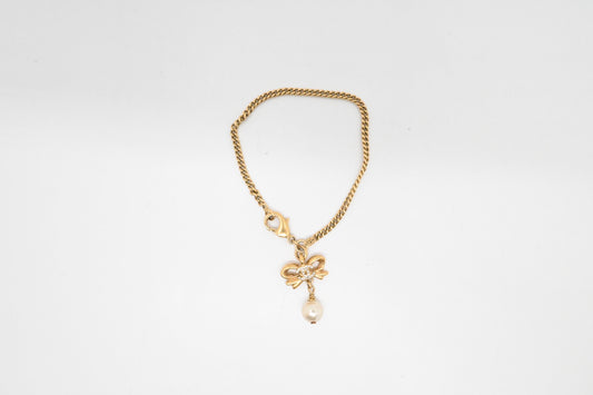 Chanel Pearl Bow Bracelet