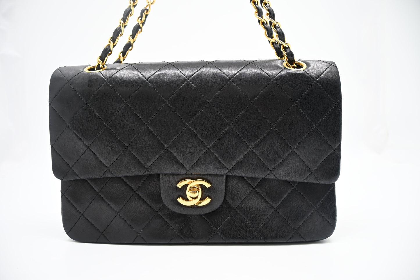 Chanel Medium Double Flap in Black MatelassÃ© Leather
