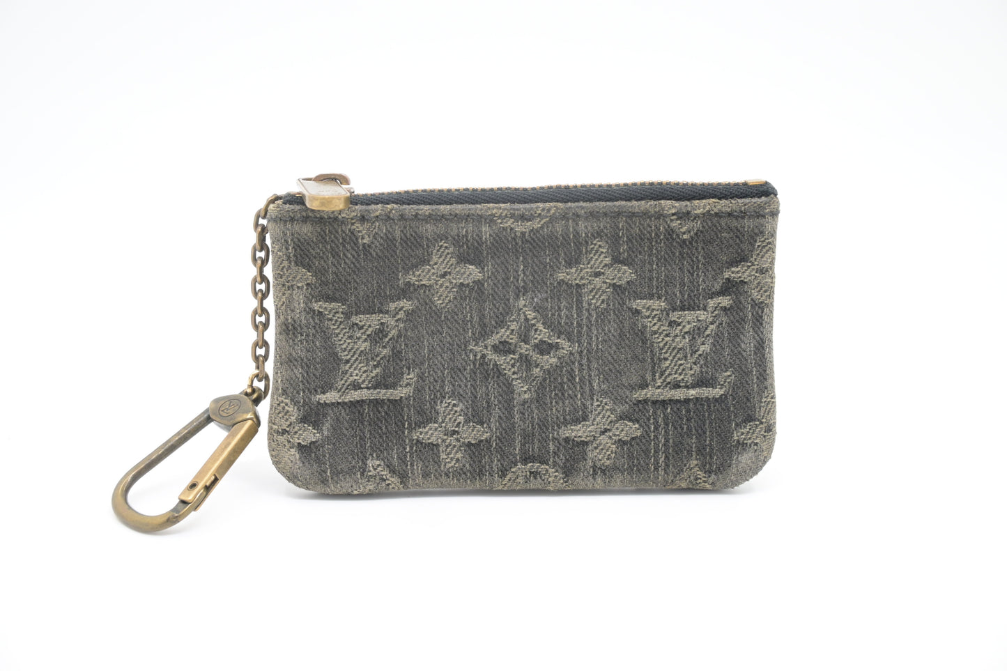 Louis Vuitton Pochette Cles in Black Monogram Denim