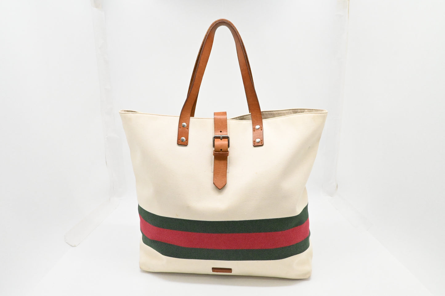 Gucci Tote Bag in White Canvas