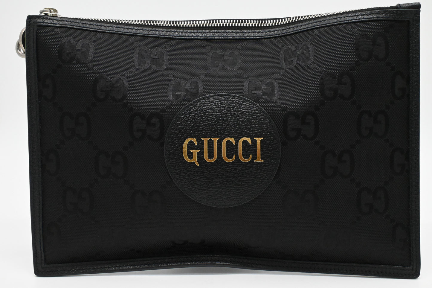 Gucci "Off the Grid" Wristlet Pouch in Black Canvas