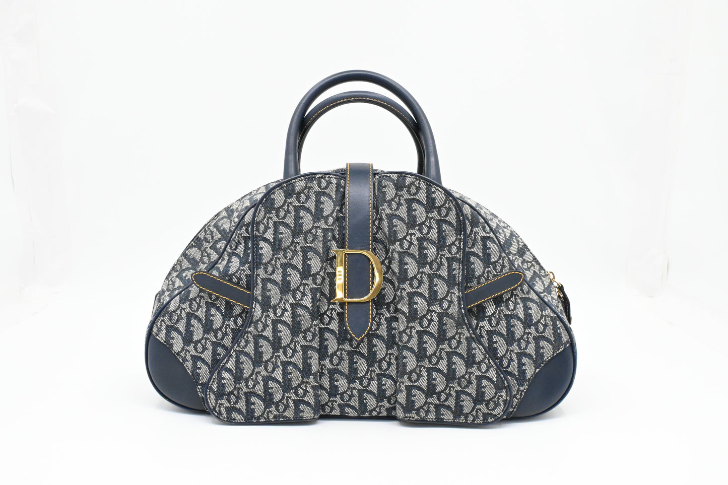 Dior Saddle Bowler in Blue Oblique Canvas