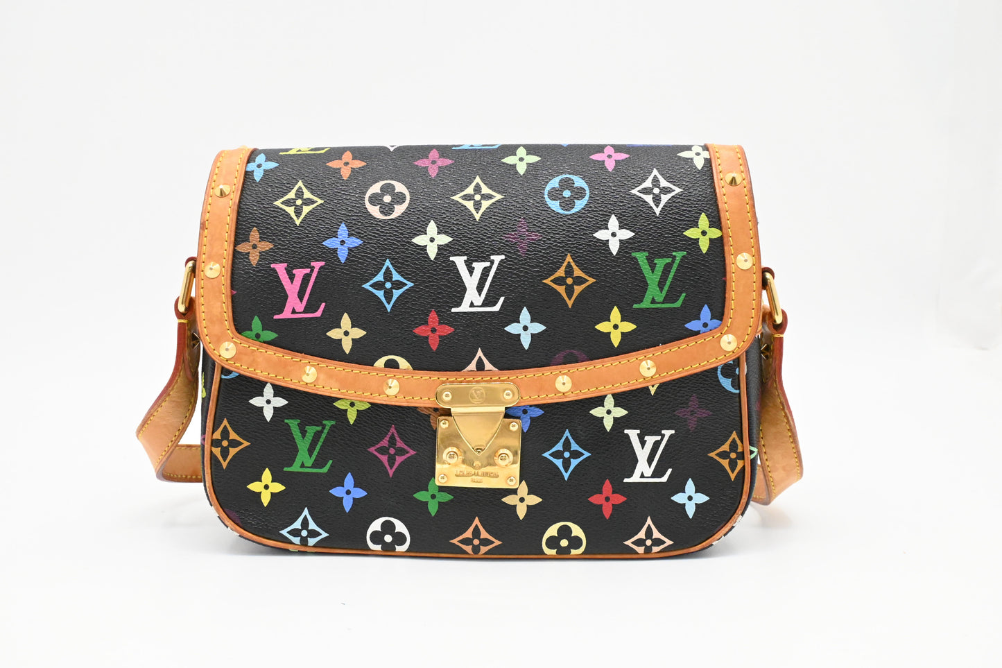 Louis Vuitton Sologne in Black Multicolor Monogram Canvas