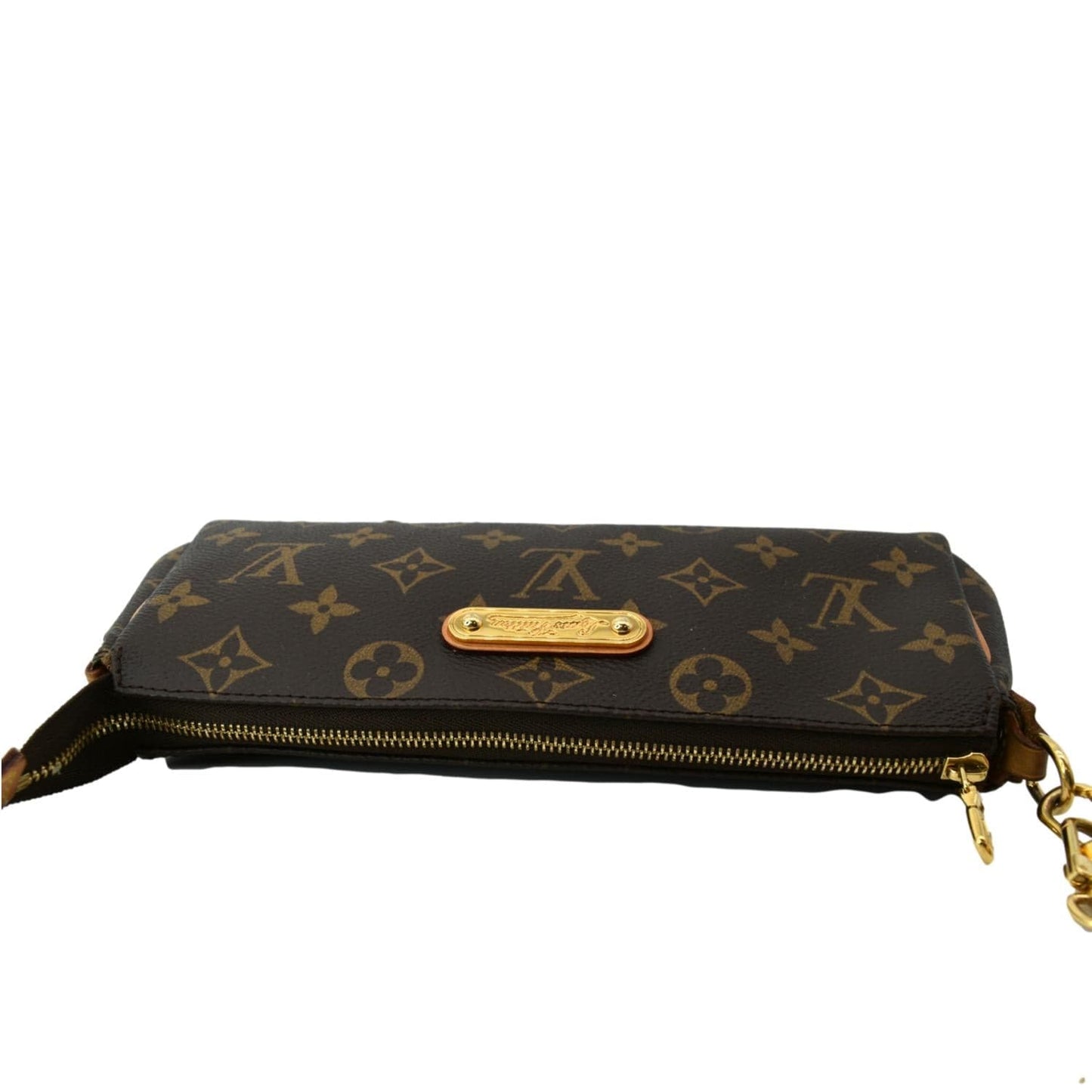 LOUIS VUITTON Eva Monogram Canvas Pochette Crossbody Bag Brown - sold