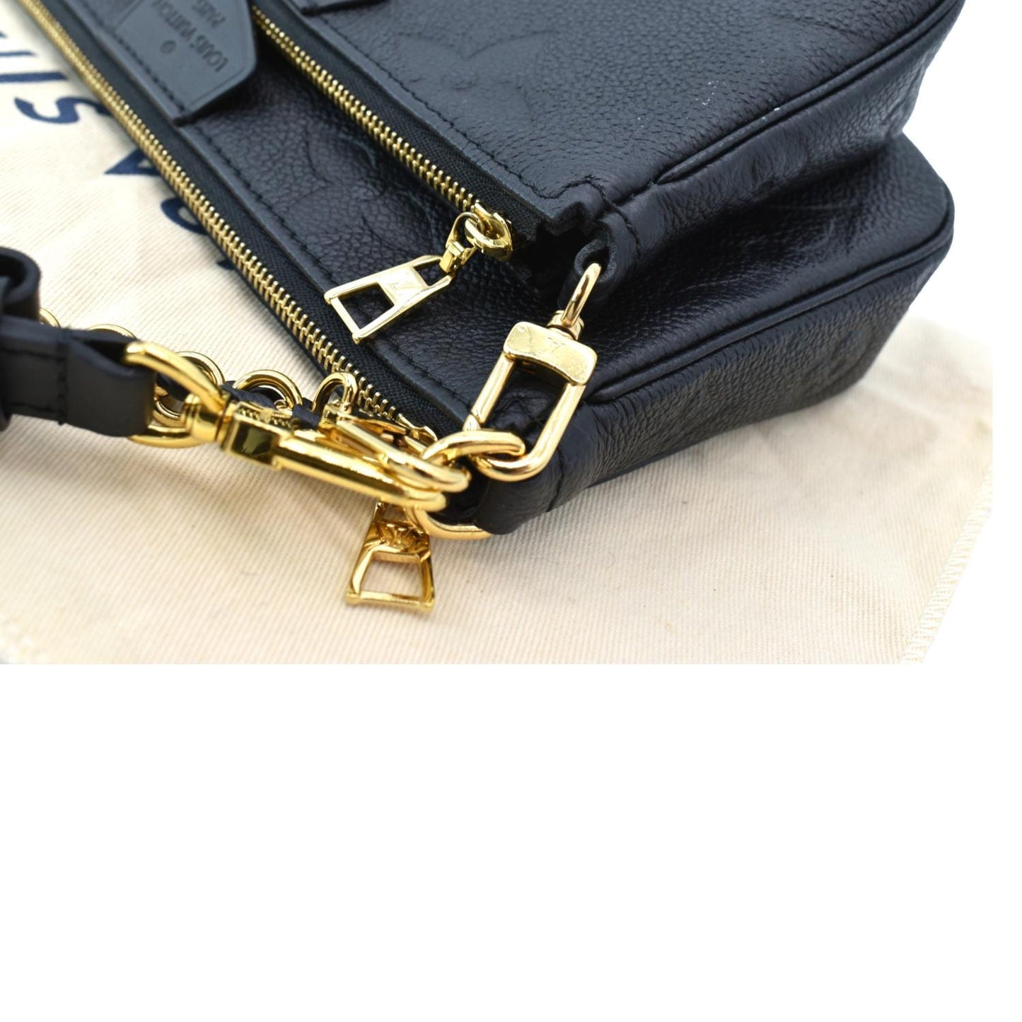 LOUIS VUITTON  Multi Pochette Accessoires Monogram Empreinte Shoulder Bag Black