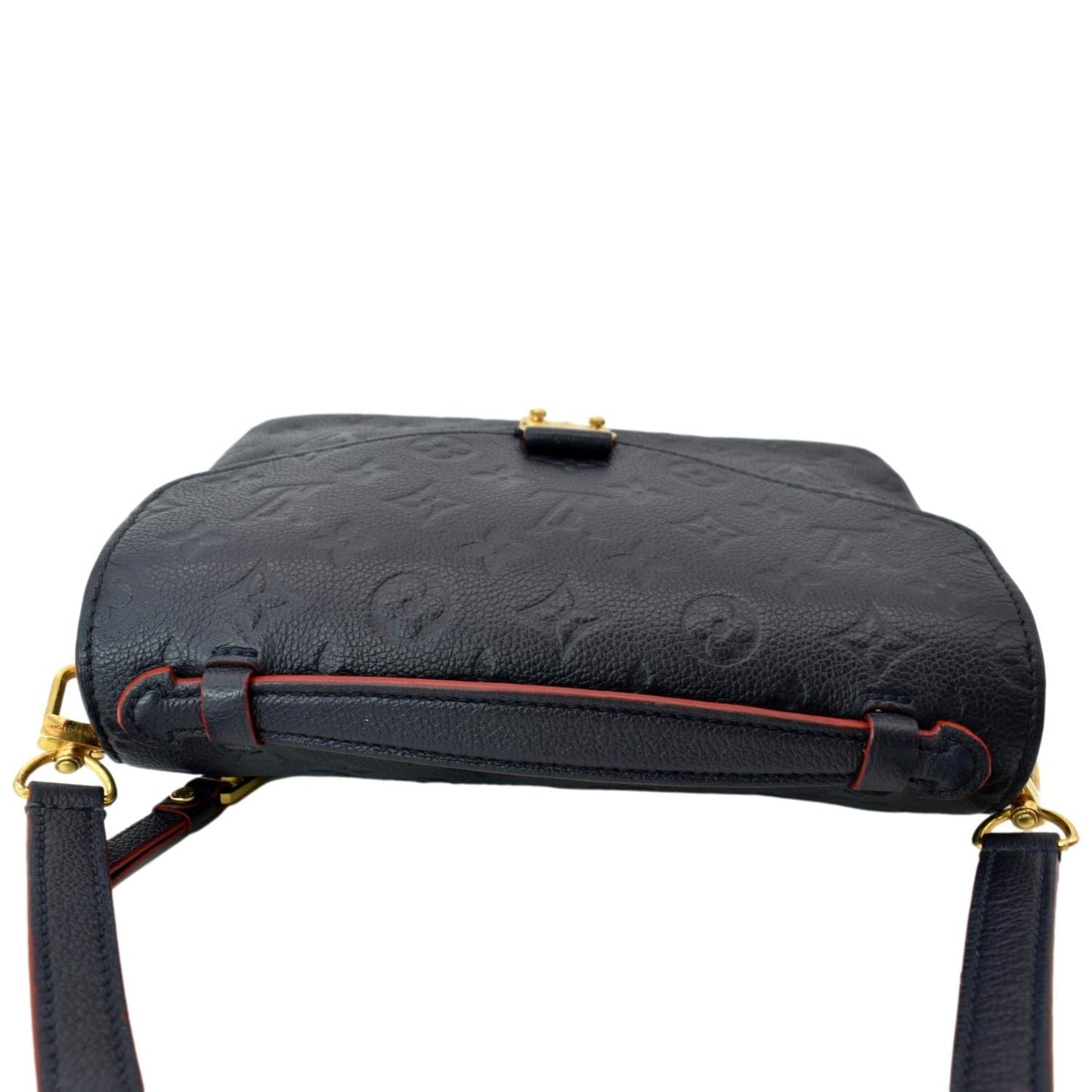 LOUIS VUITTON Metis Pochette Empreinte Leather Crossbody Bag Navy Blue