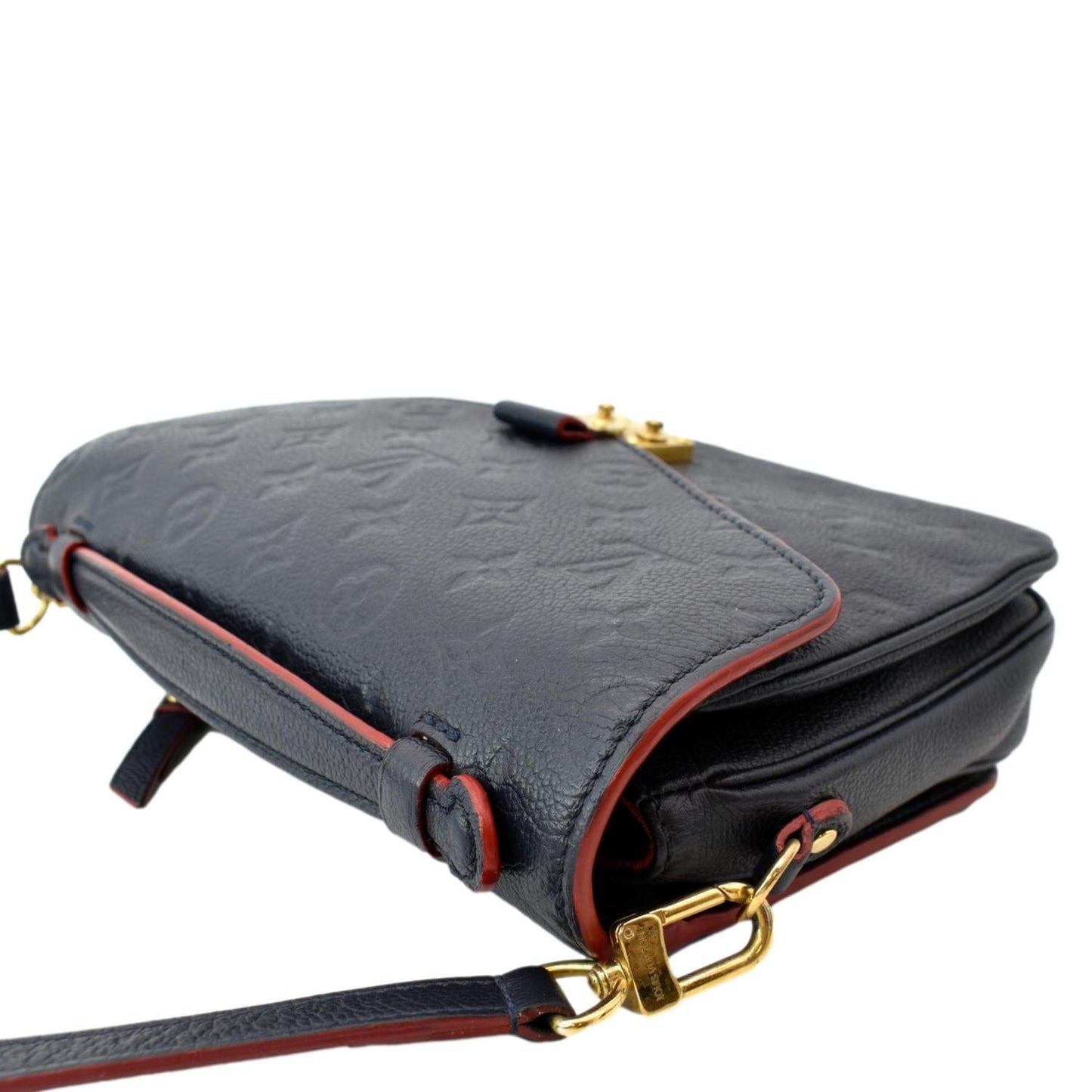 LOUIS VUITTON Metis Pochette Empreinte Leather Crossbody Bag Navy Blue