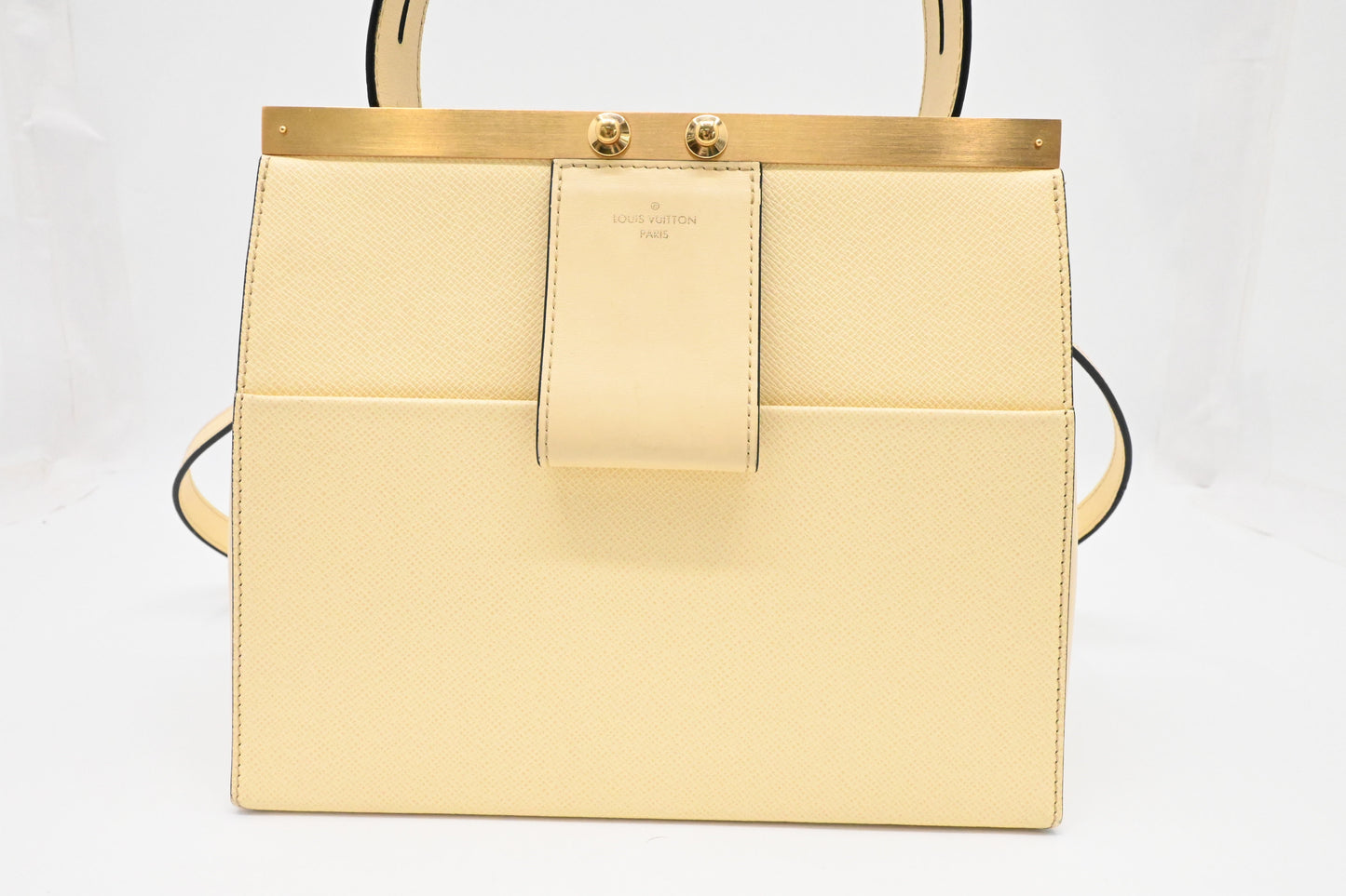 Louis Vuitton City Frame in Banane Taiga Leather