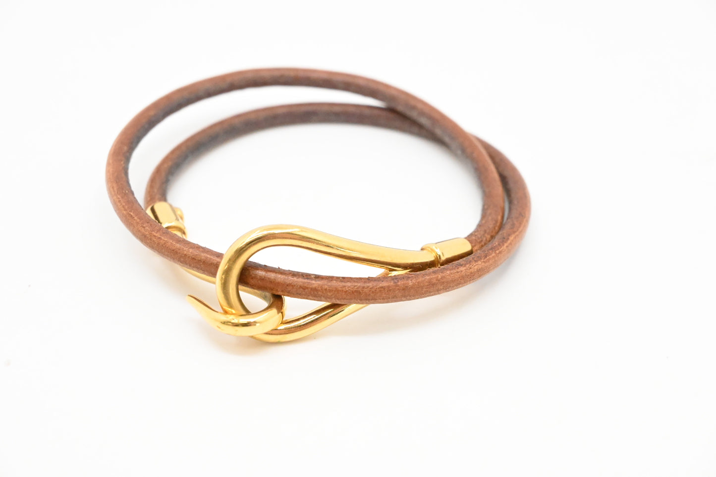 Hermes Jumbo Bracelet in Brown Leather