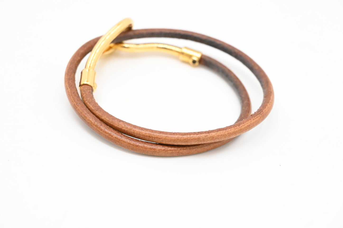 Hermes Jumbo Bracelet in Brown Leather