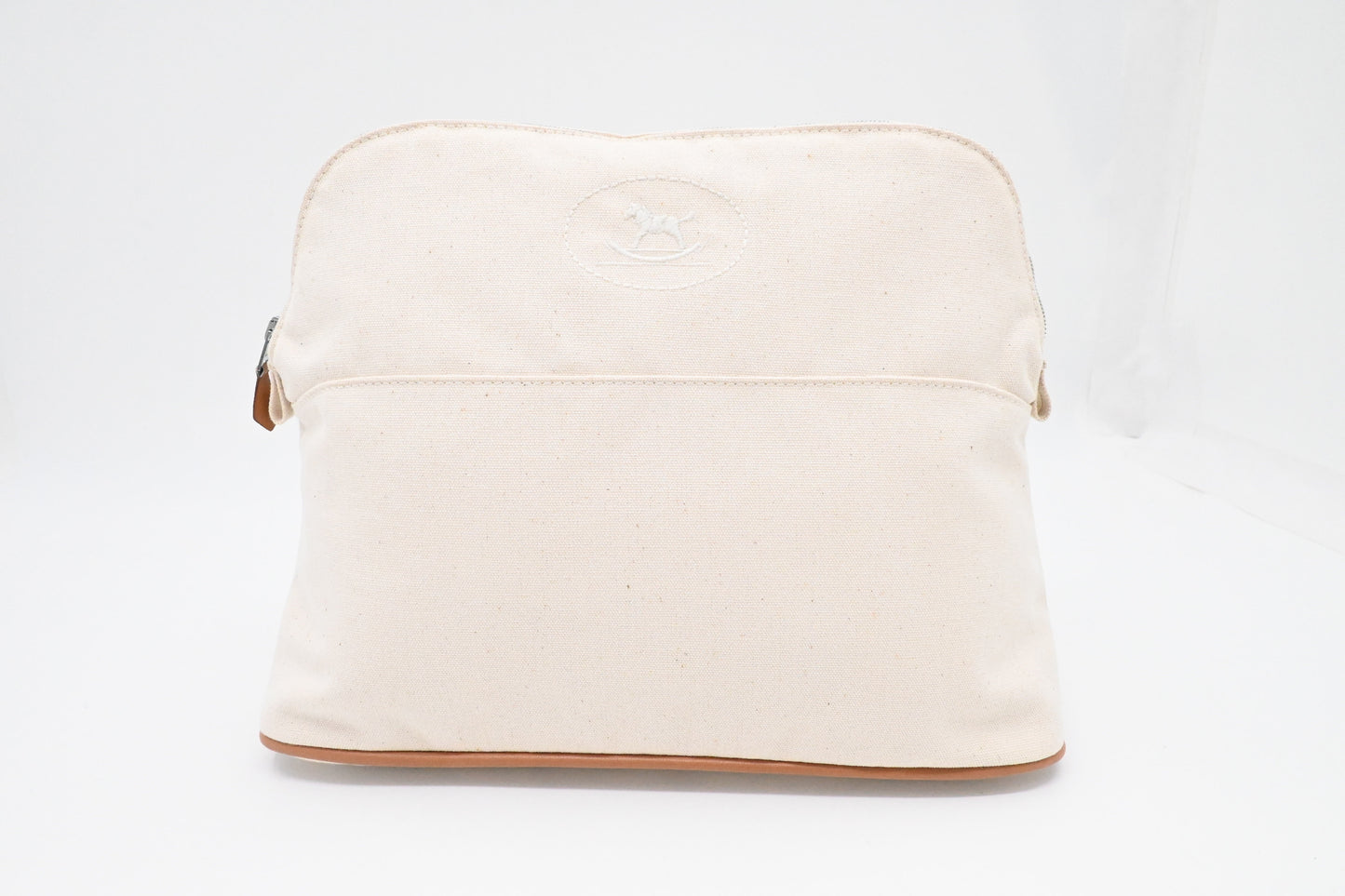 Hermes Bolide Case 31 in Cream Canvas