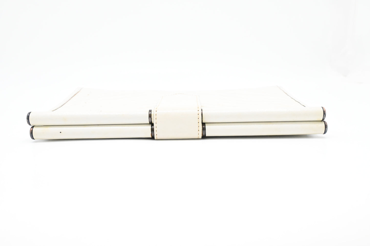 YSL Saint Laurent Clutch in White Chevron Leather