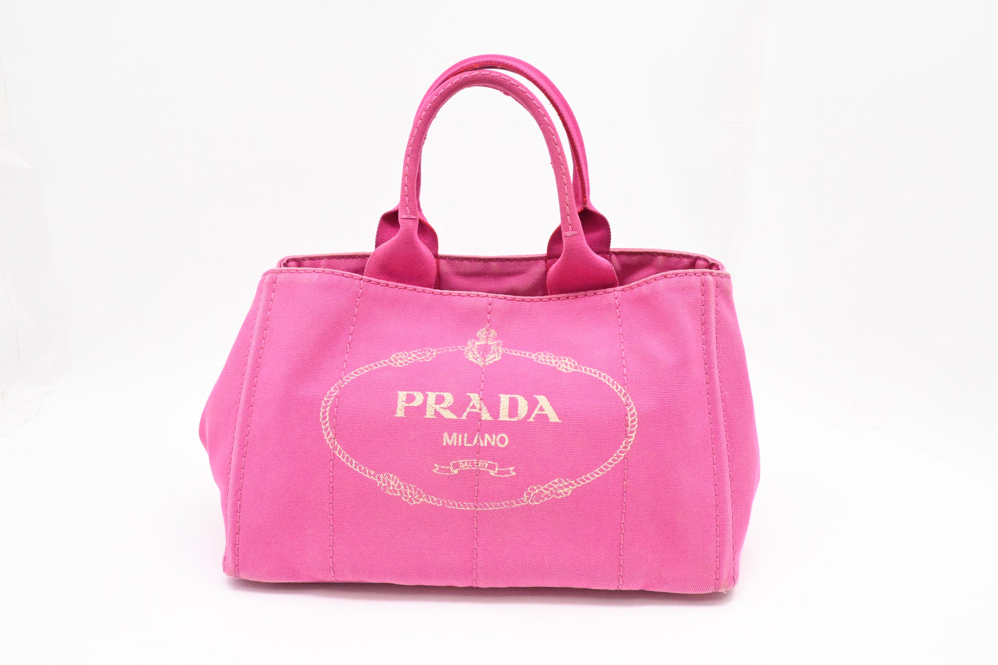 Prada Canapa Tote in Pink Canvas