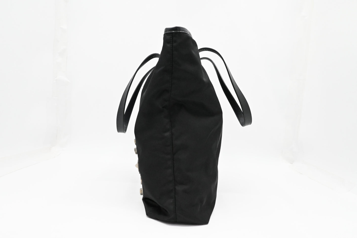 Prada Skull Tote in Black Canvas