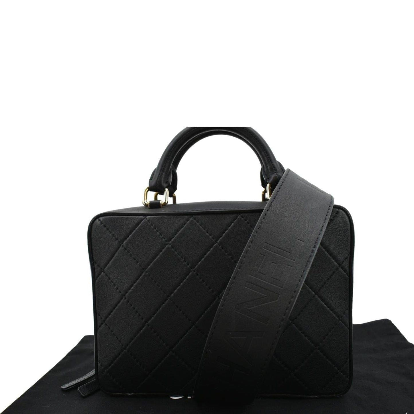 CHANEL Vanity Leather Crossbody Bag Black- sold