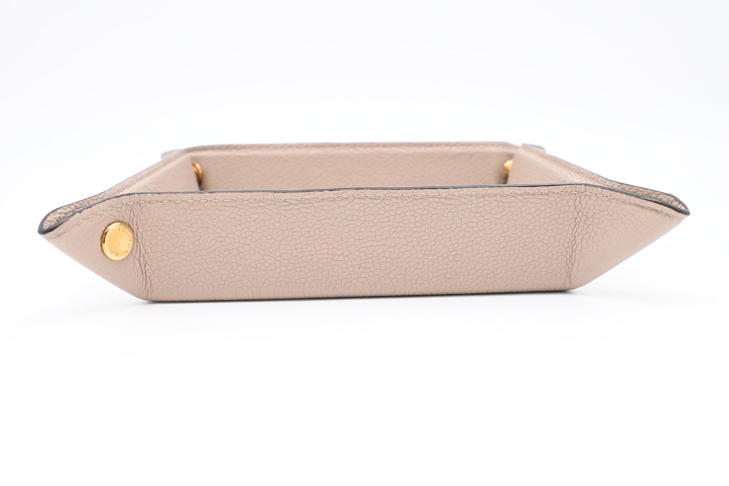Louis Vuitton Jewelry Tray in Beige Leather