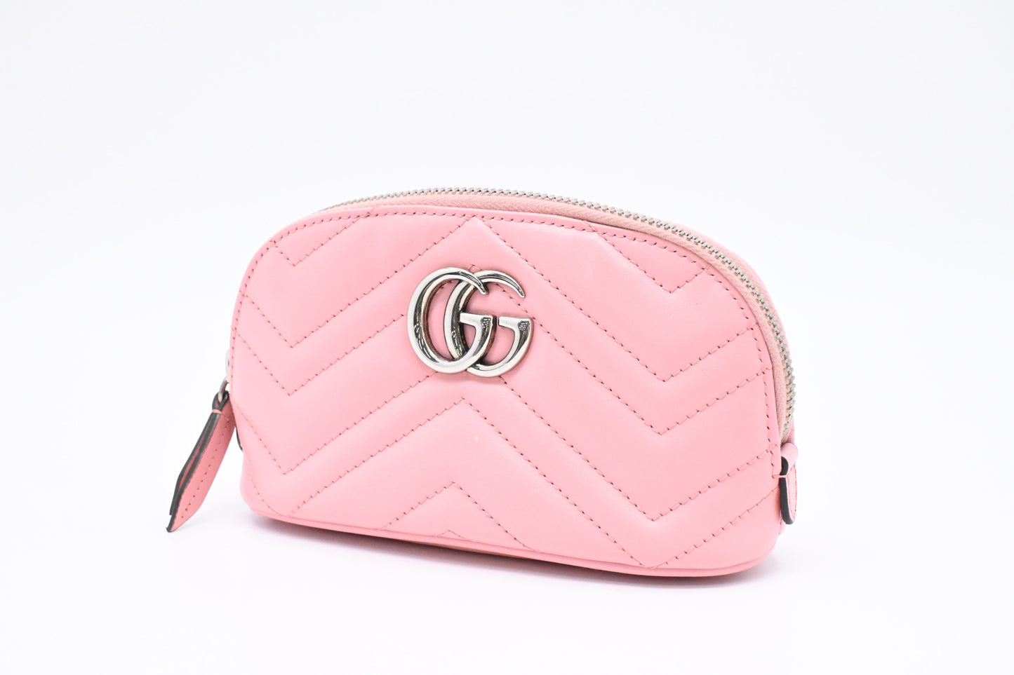 Gucci GG Marmont Pouch in Pink Leather