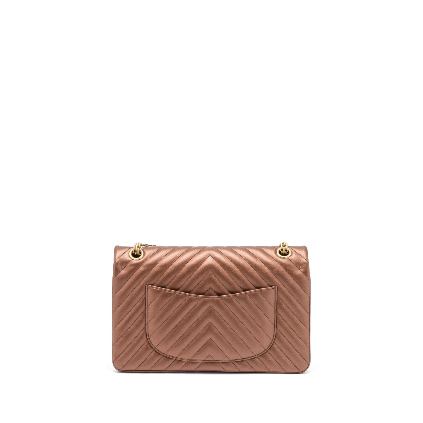 Chanel 2.55 226 Reissue Flap Bag Chevron Aged Calfskin Bronze Brushed GHW
