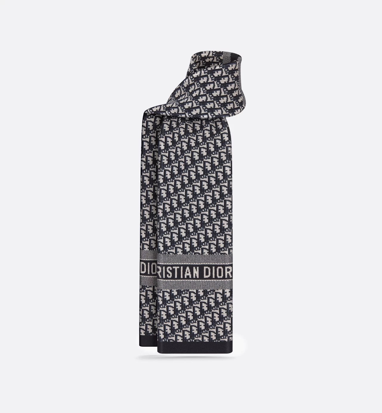 DIOR OBLIQUE CASHMERE WOOL BLEND SCARF