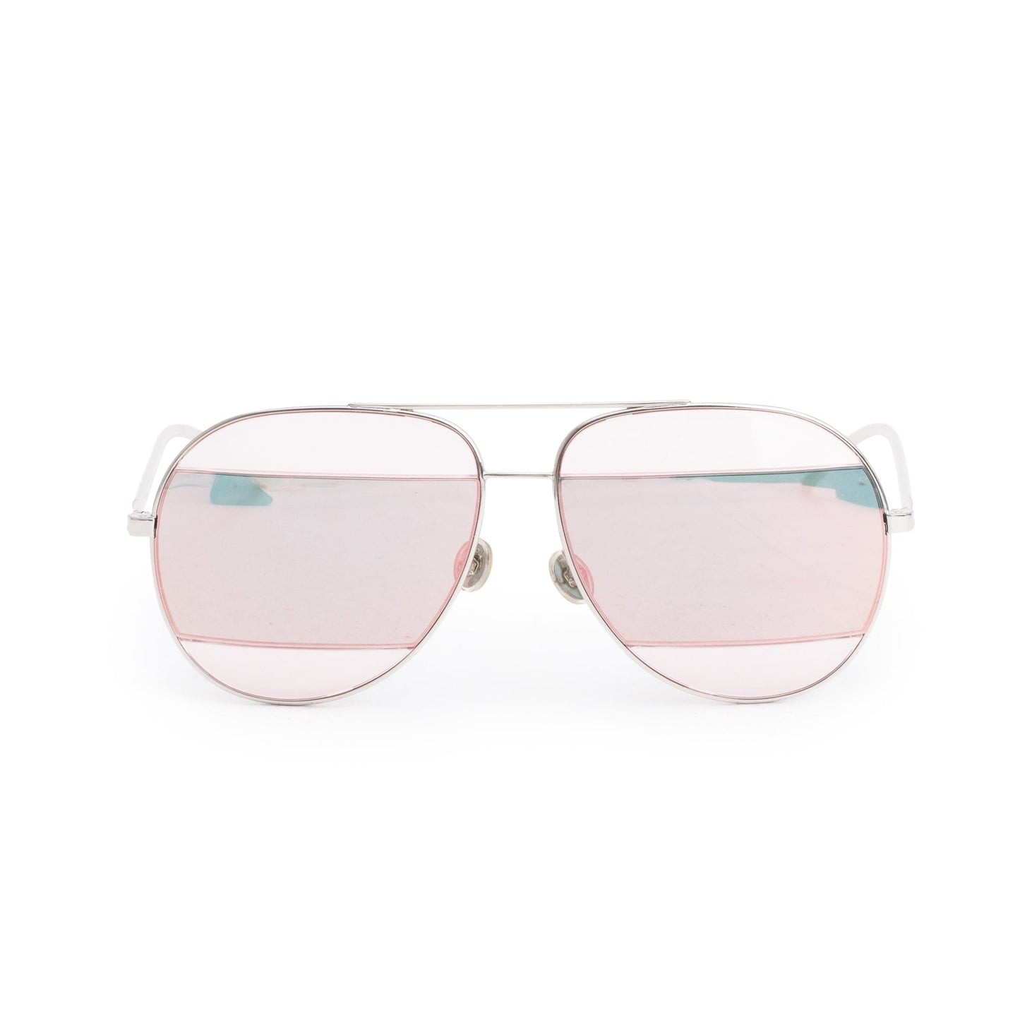 Dior Silver-Tone Metal Frame DiorSplit 2 Aviator Sunglasses