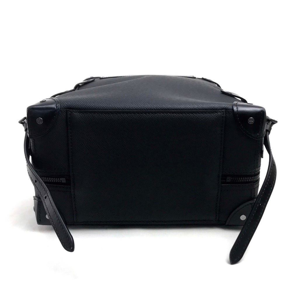 LOUIS VUITTON Backpack M30337 Taiga Leather black taiga rainbow Soft Trunk Backpack PM