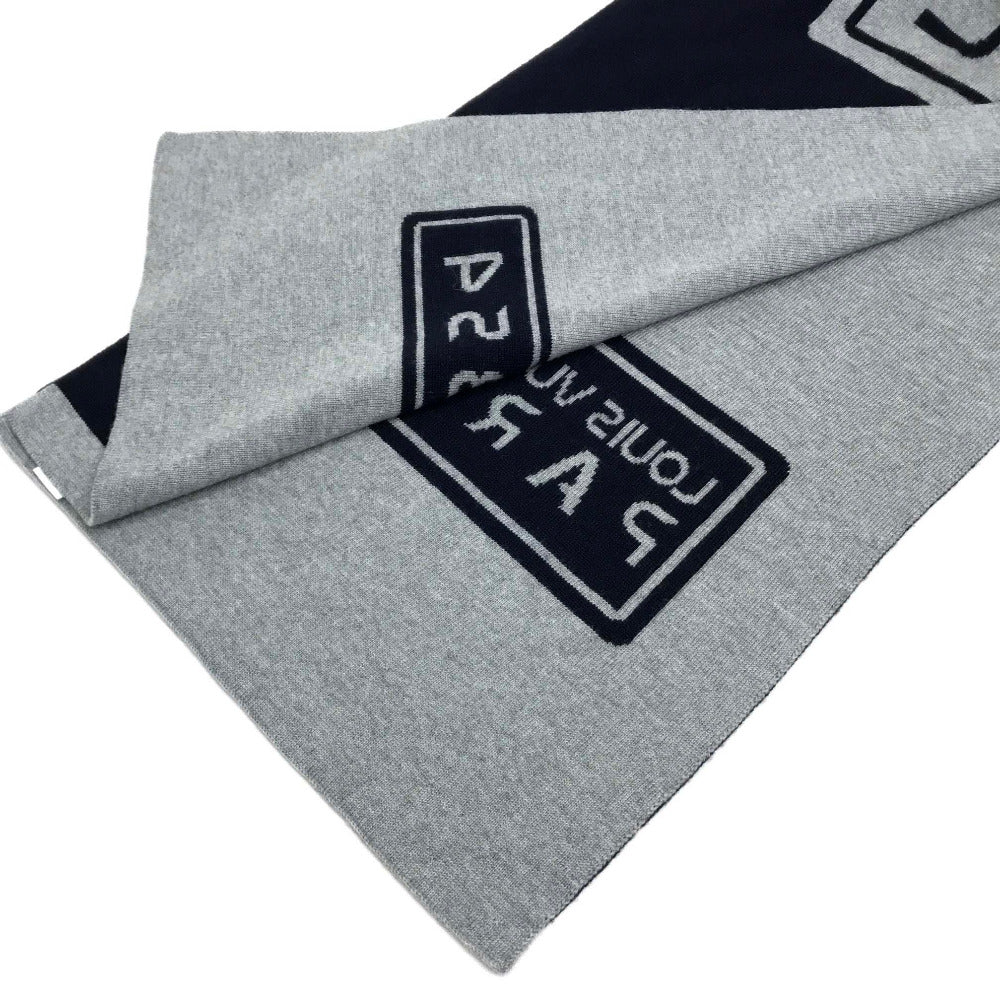 LOUIS VUITTON Scarf MP2236 wool Navy Esharp gravity mens