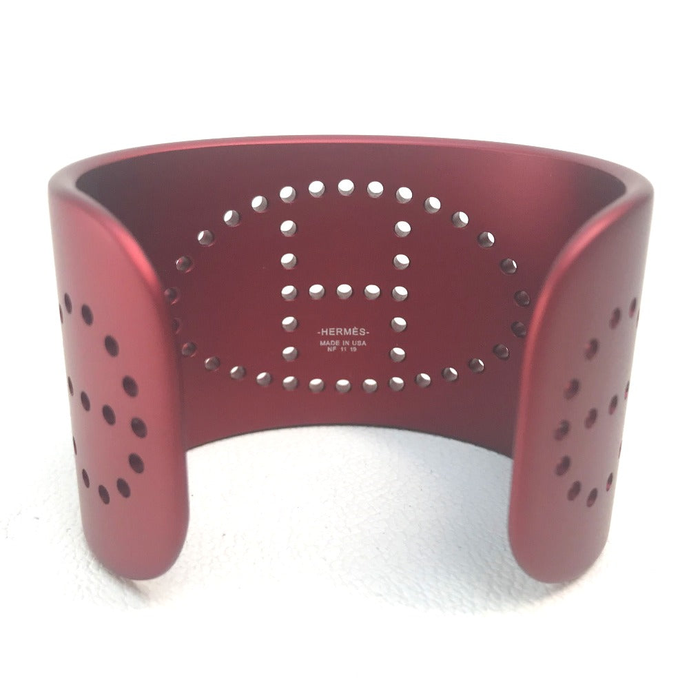 HERMES bracelet aluminum Rouge Sunset aluminum Women