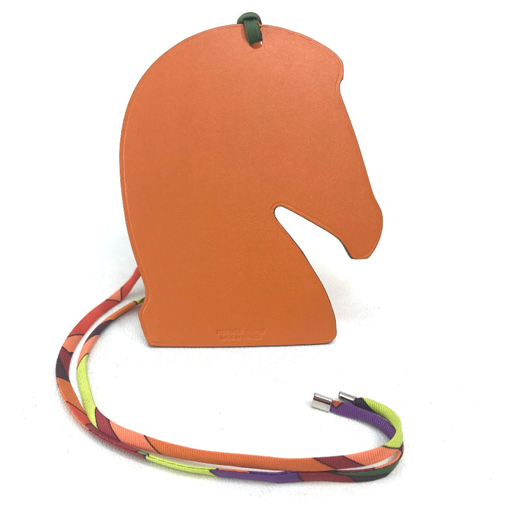 HERMES charm Chevre / Silk Pink purple / orange Samarkand Women