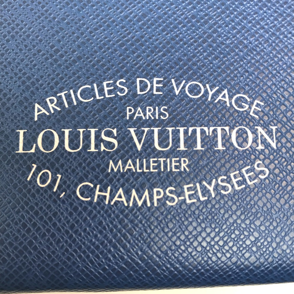 LOUIS VUITTON business bag M30399 Taiga Leather blue Taiga Pochette Voyage MM mens