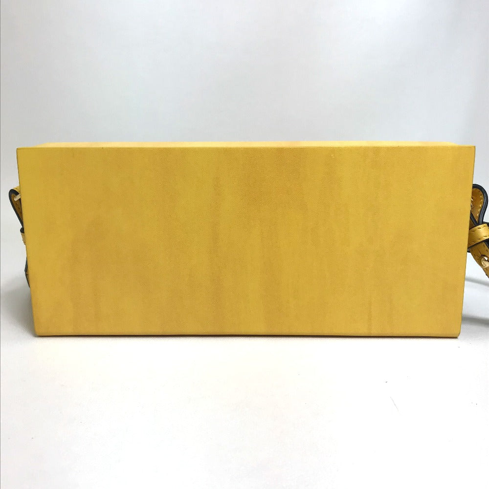 FENDI Shoulder Bag 7VA520 leather Yellow / black logo