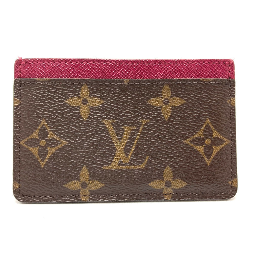 LOUIS VUITTON Card Case M60703 Monogram canvas Brown Monogram Porte Cartes Simple Women