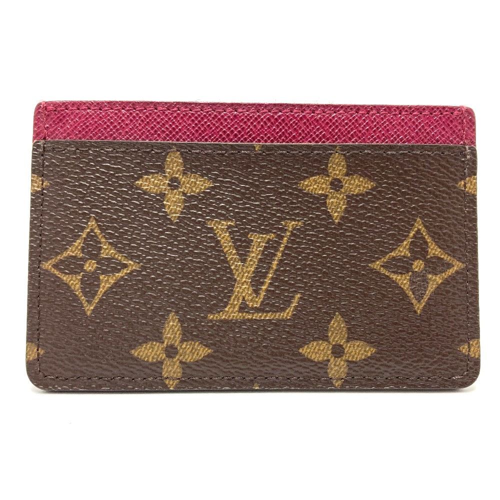 LOUIS VUITTON Card Case M60703 Monogram canvas Brown Monogram Porte Cartes Simple Women