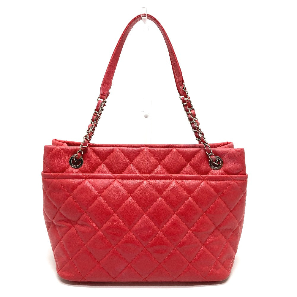 CHANEL Tote Bag A67921 Caviar skin pink CC COCO Mark Matrasse Women