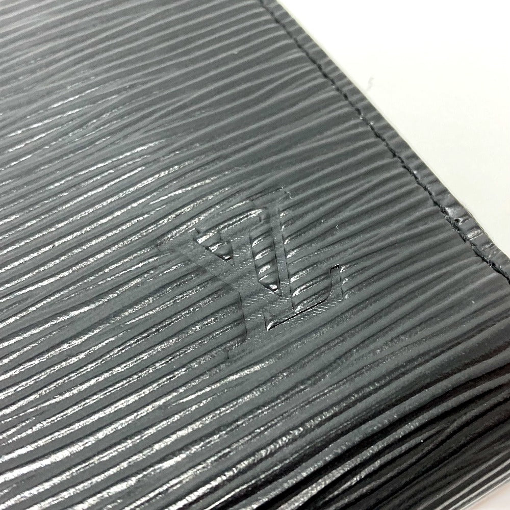 LOUIS VUITTON Long Wallet Purse M64838 Epi Leather black Epi Zippy wallet mens(Unisex)